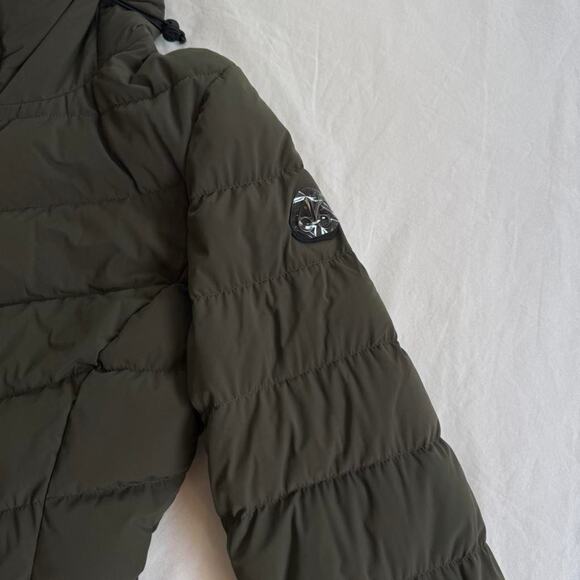 Moose knuckles roselawn shearling trim JACKET in khaki - Picture 3 of 5